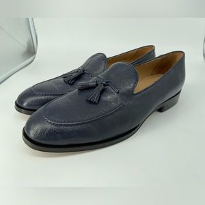 Allen Edmonds Perugia Tasseled Loafer Blue Italian Leather - 12 EEE - NEW
